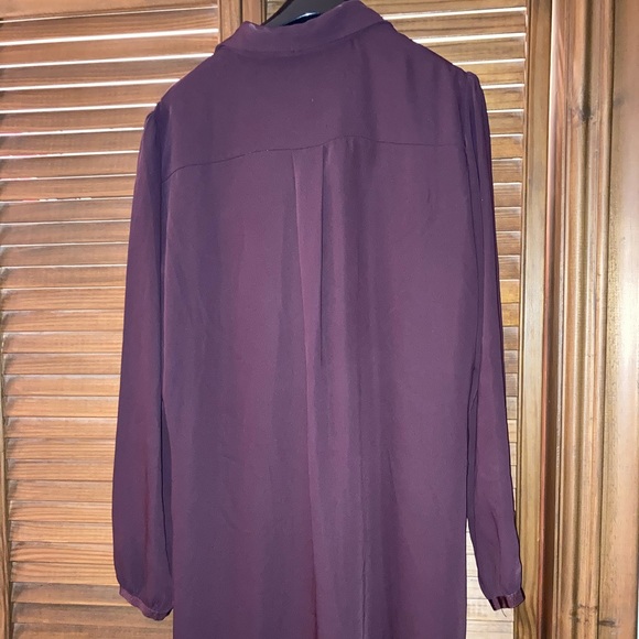 Midi Burgundy Dress perfect condition size 12 - Picture 3 of 3